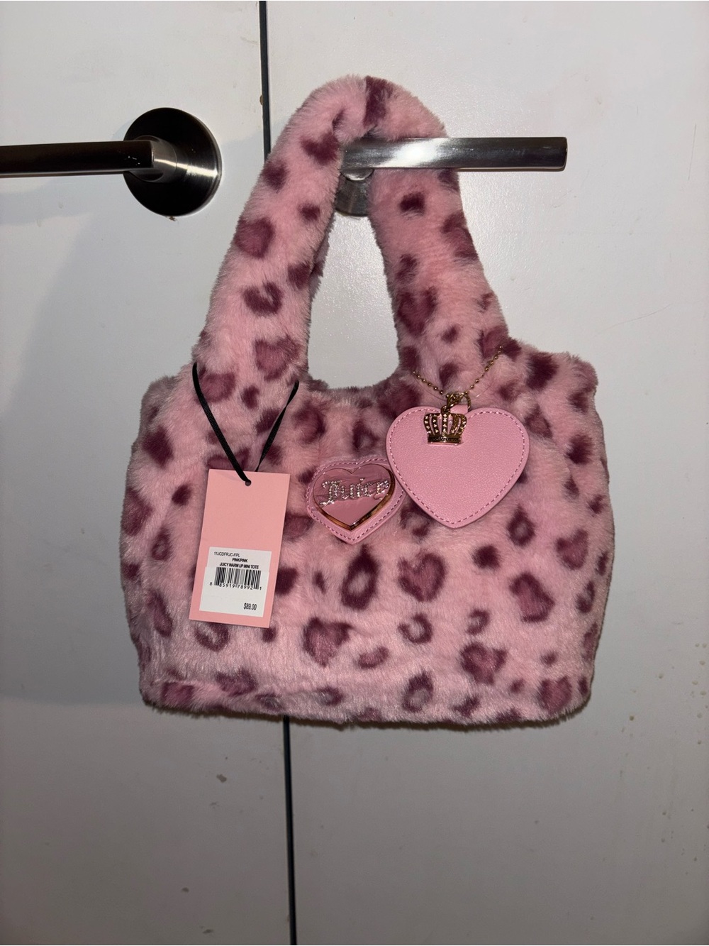 Juicy couture pink warm up mini tote